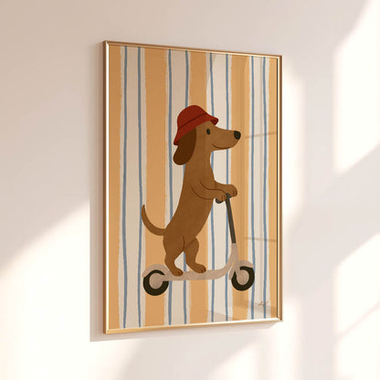 Scooter Dog Poster
