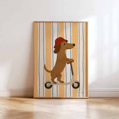 Scooter Dog Poster