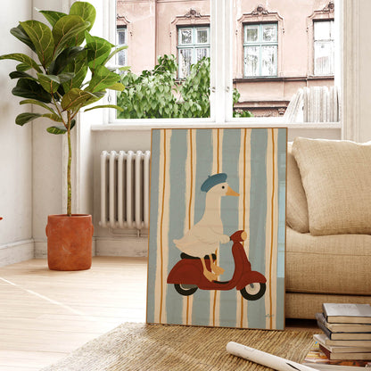 Vintage Scooter Goose Poster