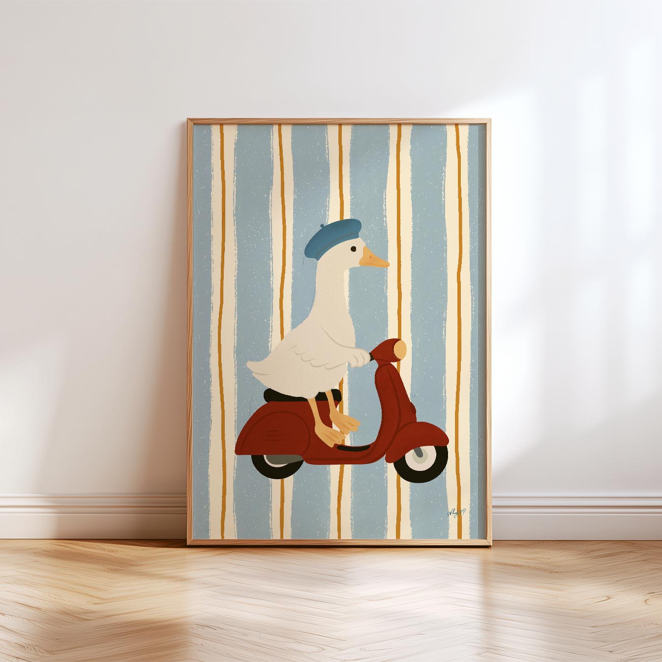 Vintage Scooter Goose Poster