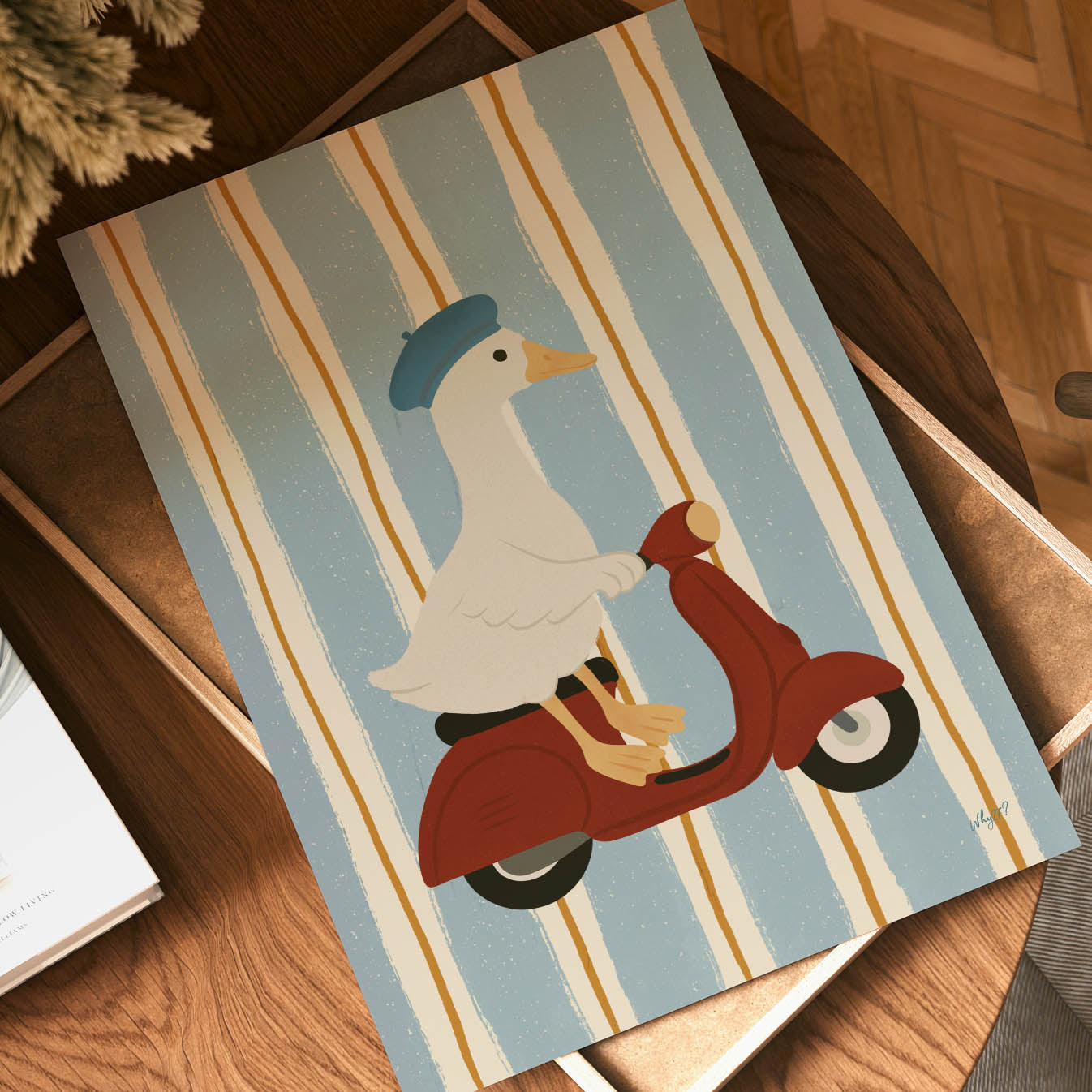 Vintage Scooter Goose Poster