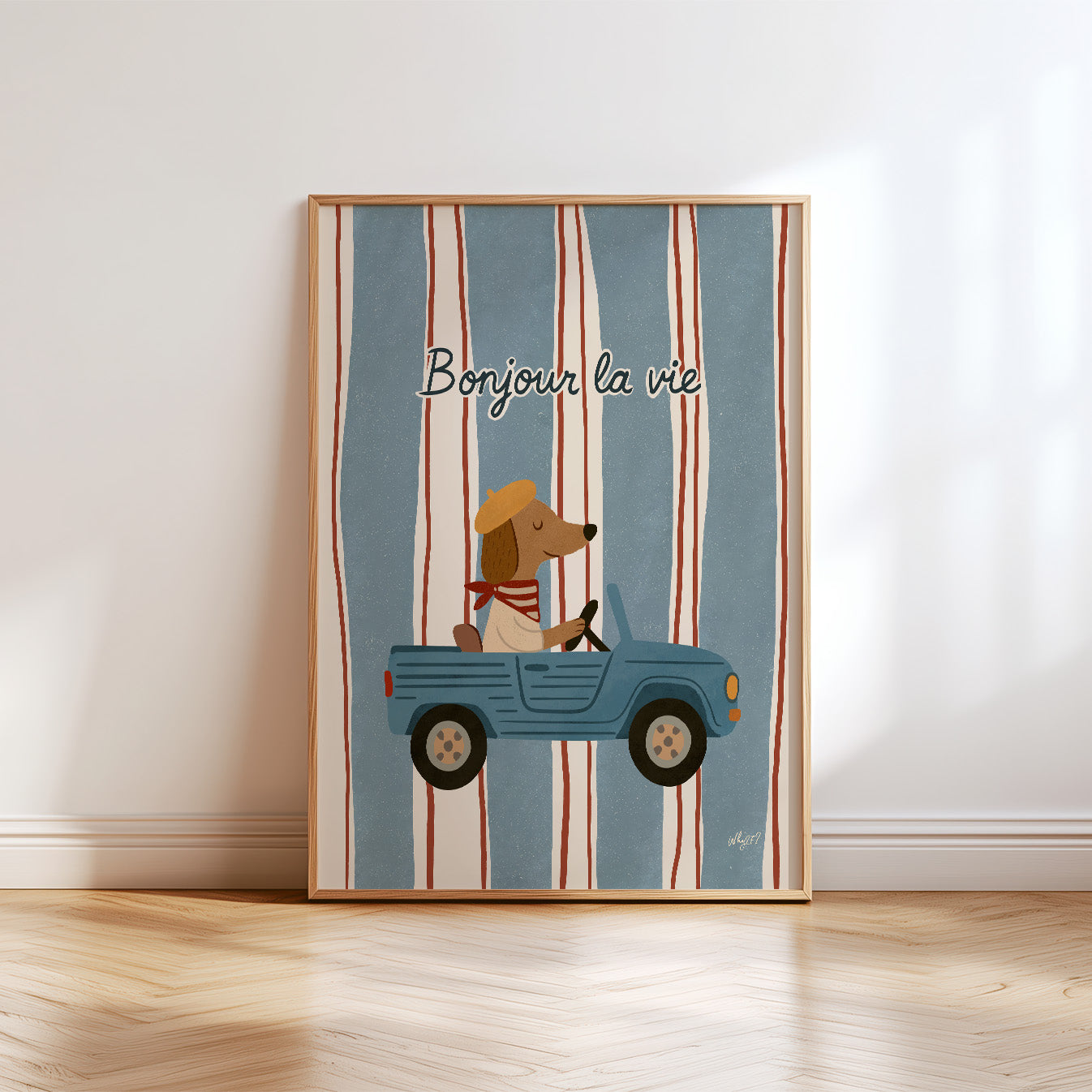 Bonjour la Vie Dog Poster