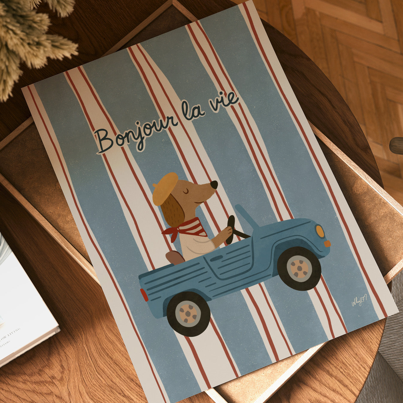 Bonjour la Vie Dog Poster