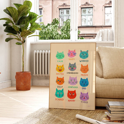 Cat Emotions Poster