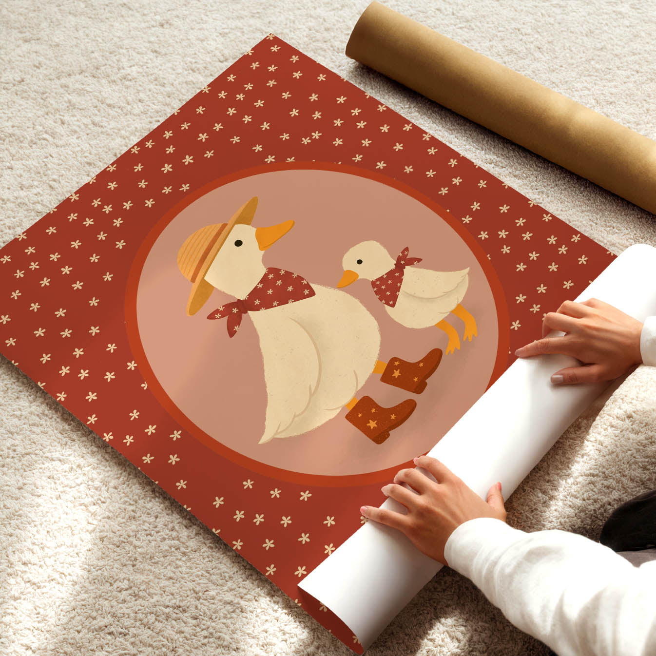 Little Duck Family Poster