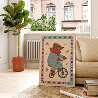 Circus Bear Poster