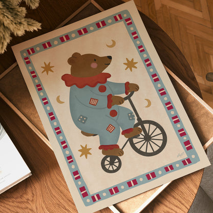 Circus Bear Poster