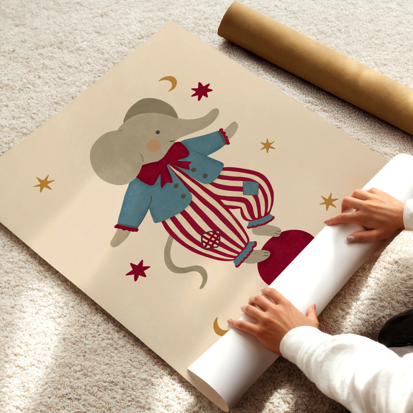 Circus Elephant Poster