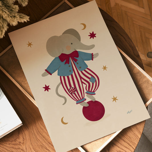 Circus Elephant Poster