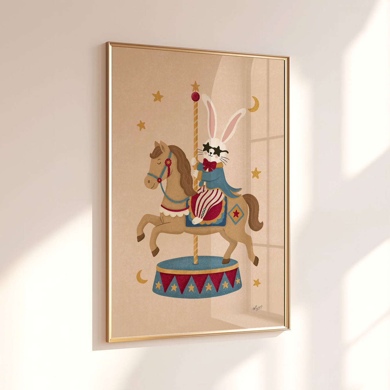 Rabbit Carousel Poster