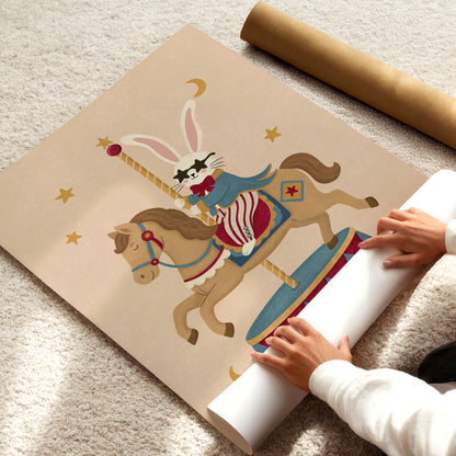 Rabbit Carousel Poster