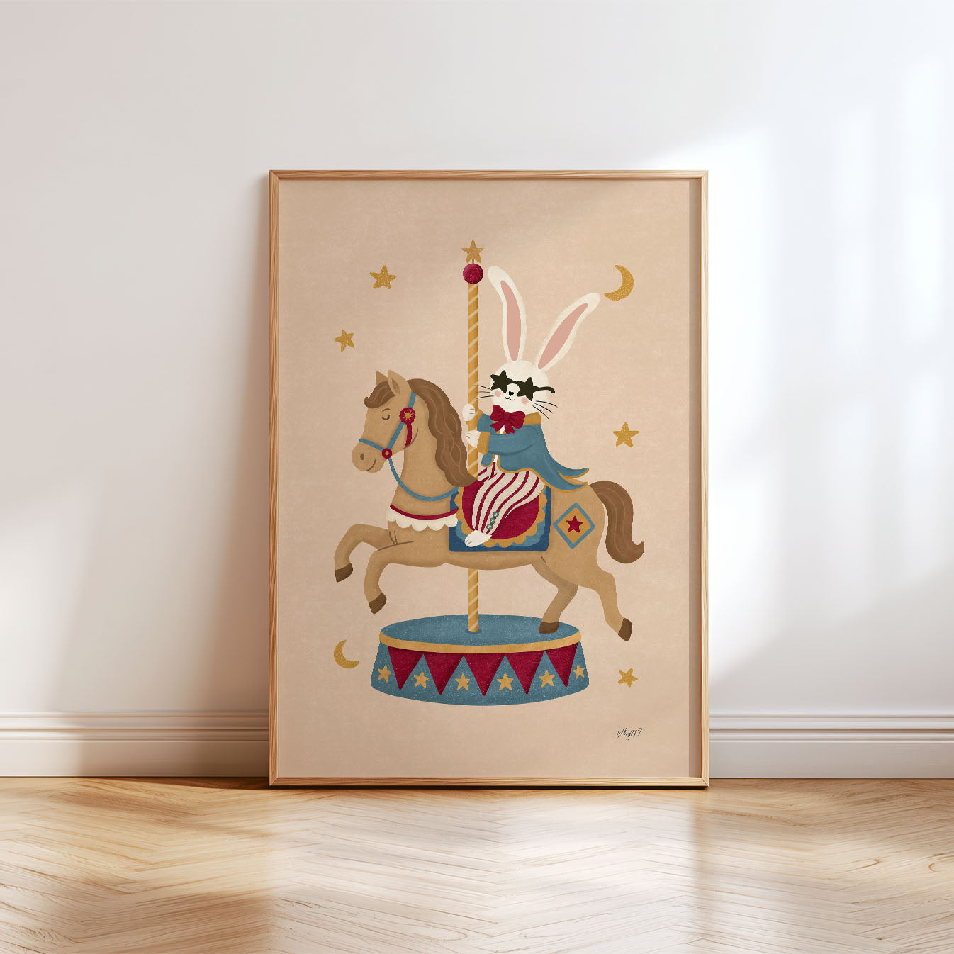 Rabbit Carousel Poster