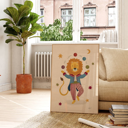 Circus Lion Poster