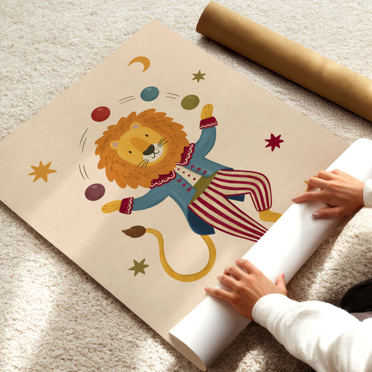 Circus Lion Poster