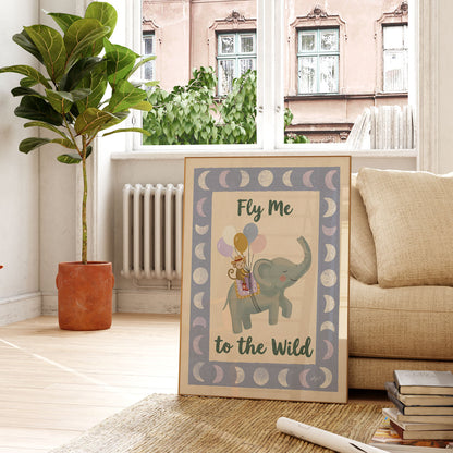 Fly Me To The Wild Elephant Poster