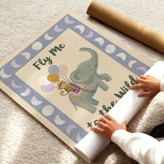 Fly Me To The Wild Elephant Poster