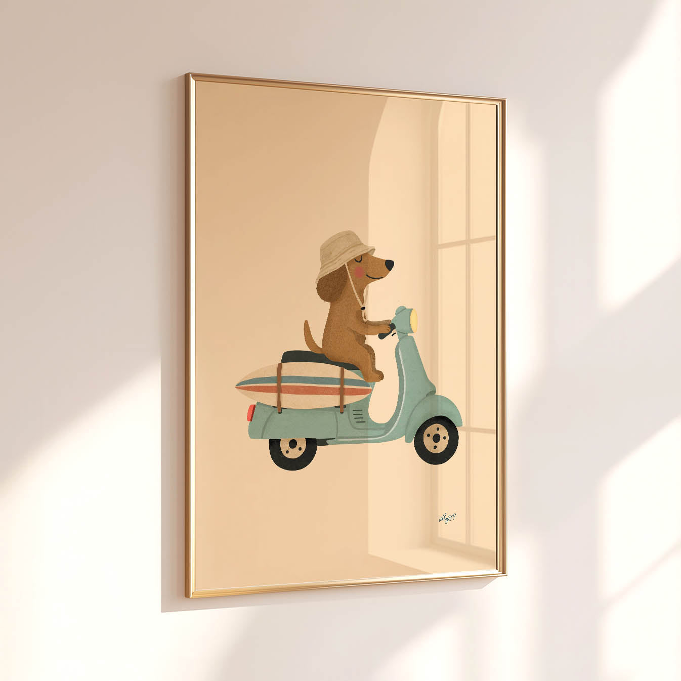 Surf Scooter Pup Poster