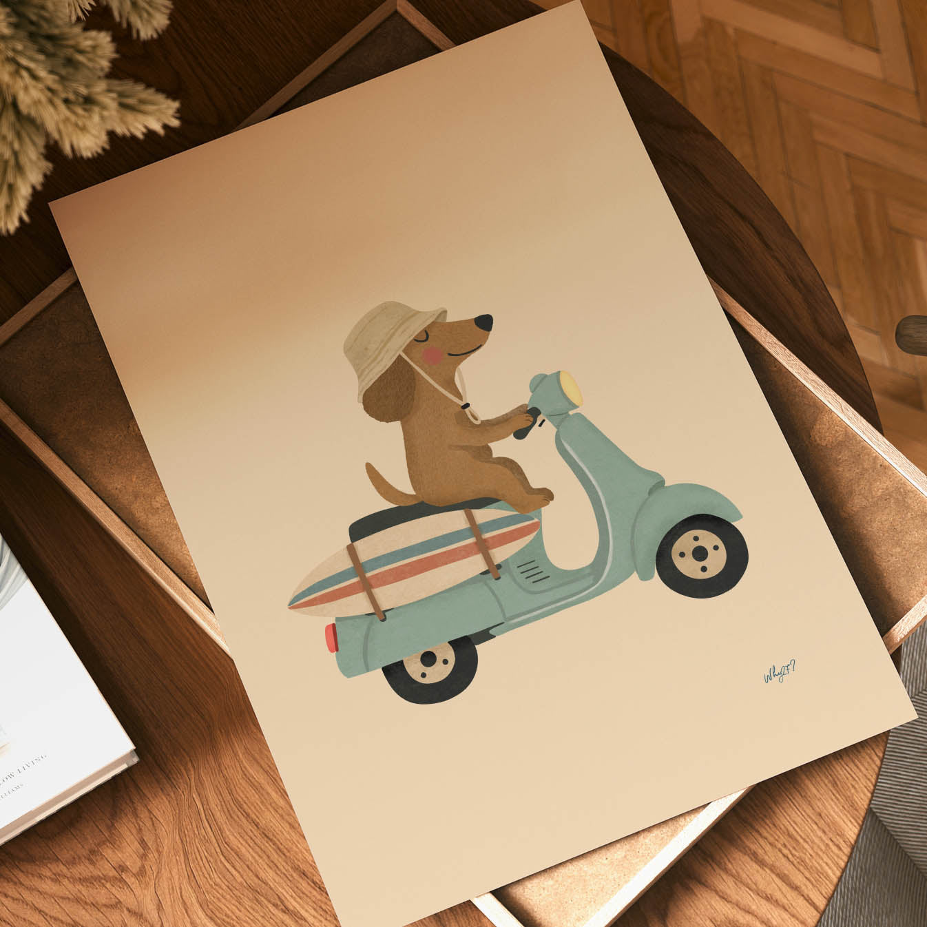 Surf Scooter Pup Poster