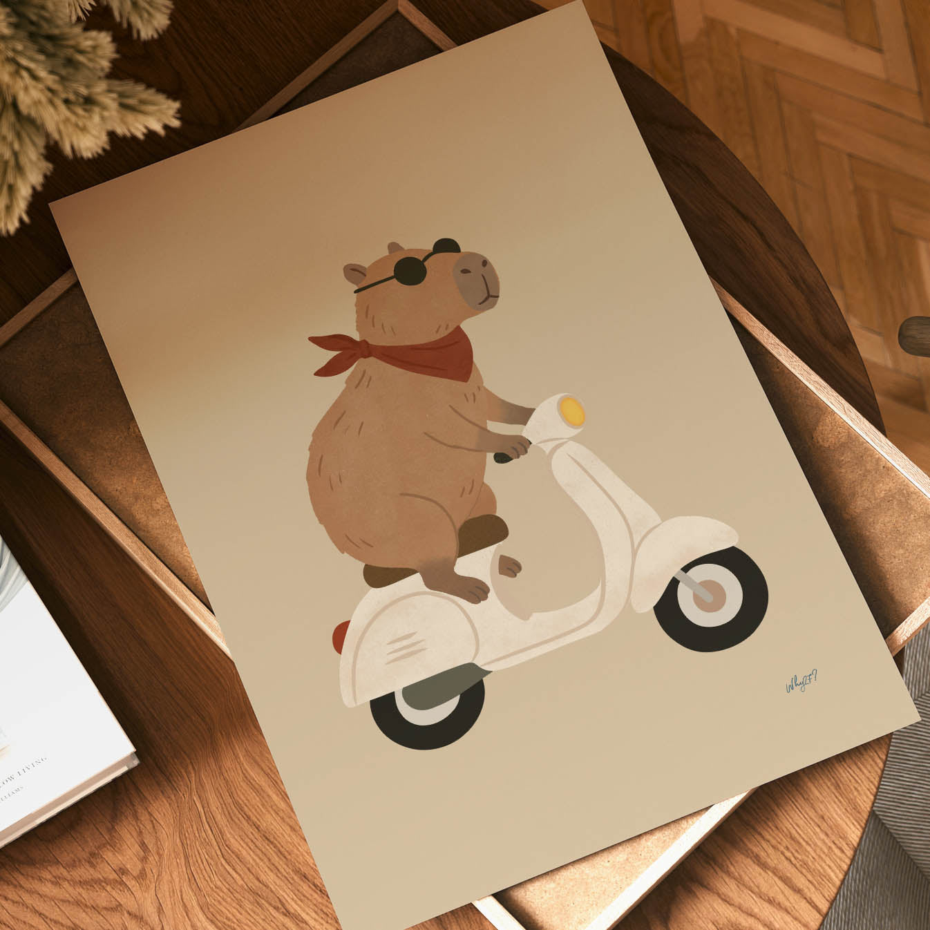 Cruisin' Capybara Poster