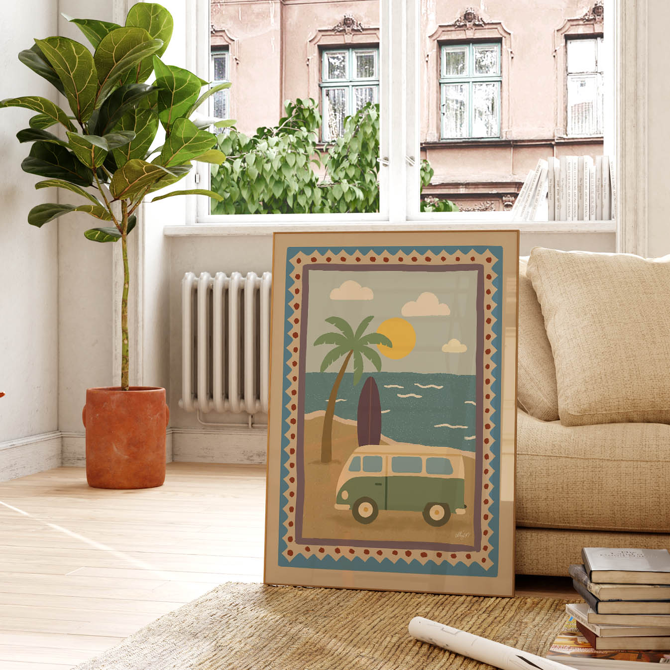 Surf Van Poster
