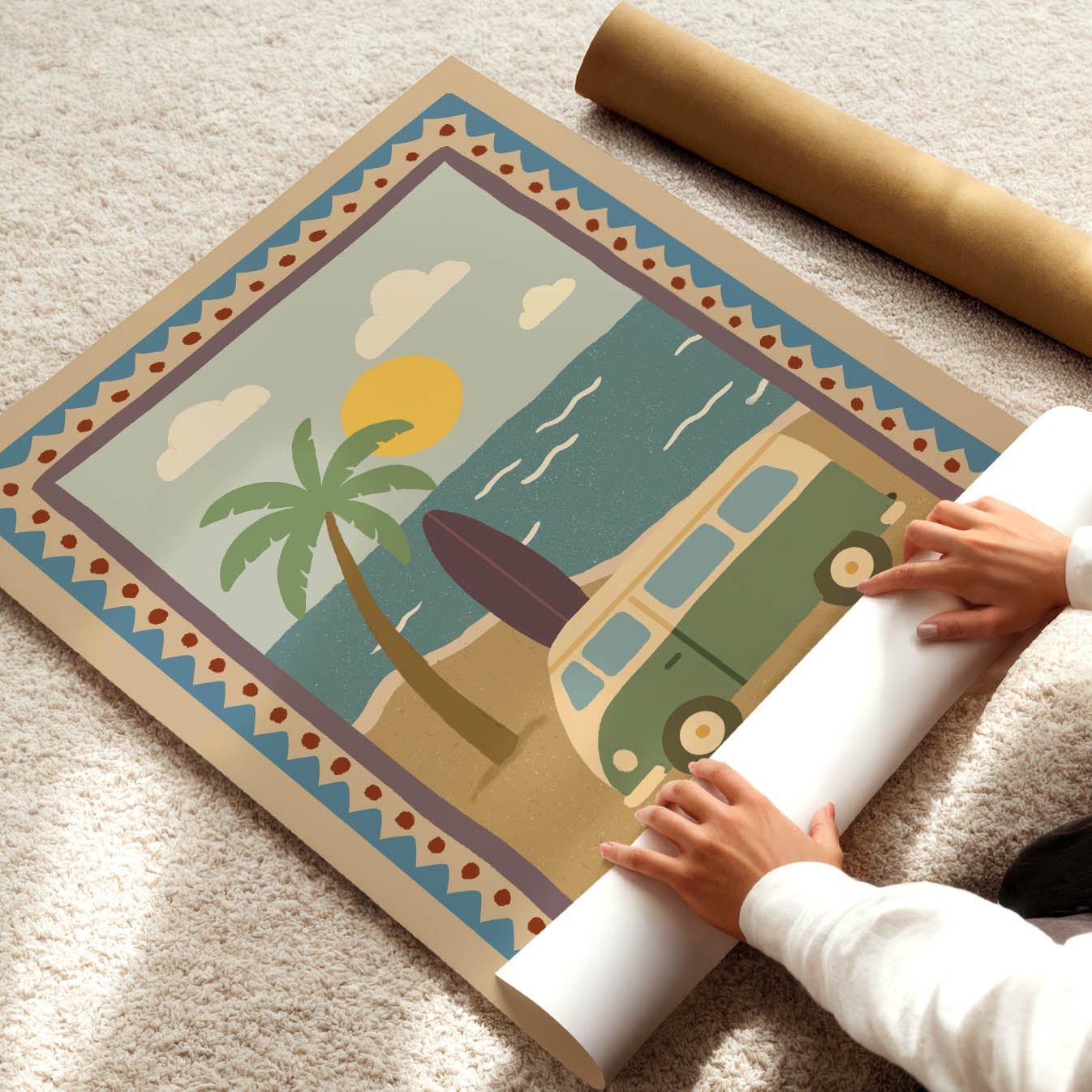 Surf Van Poster