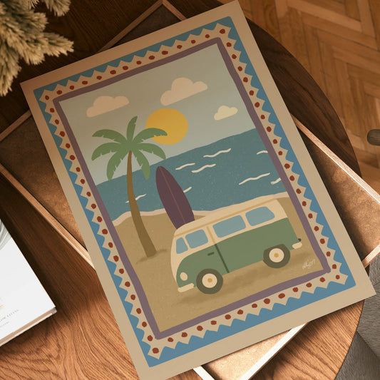 Surf Van Poster
