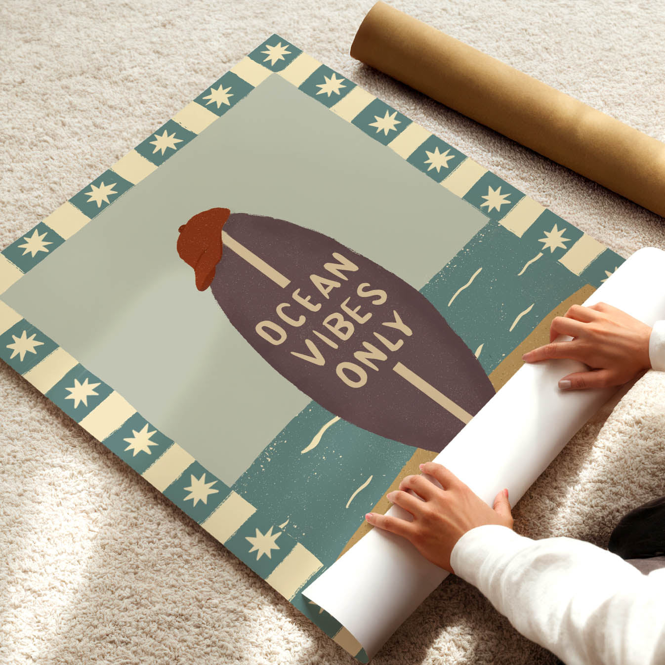 Ocean Vibes Only Poster