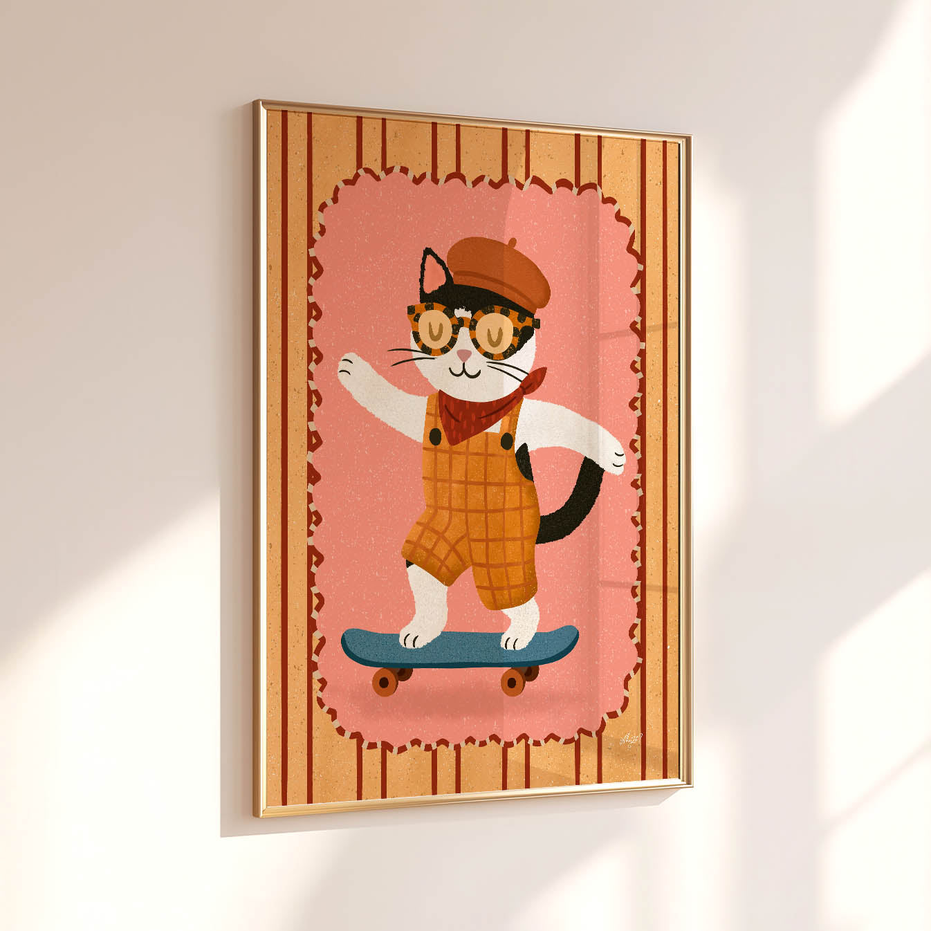 Skater Cat Poster
