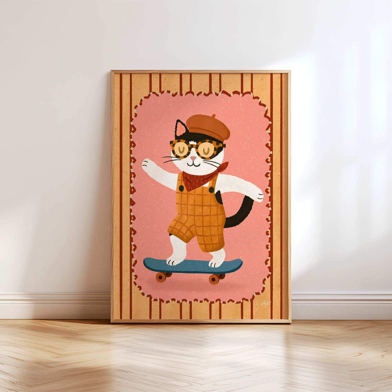Skater Cat Poster