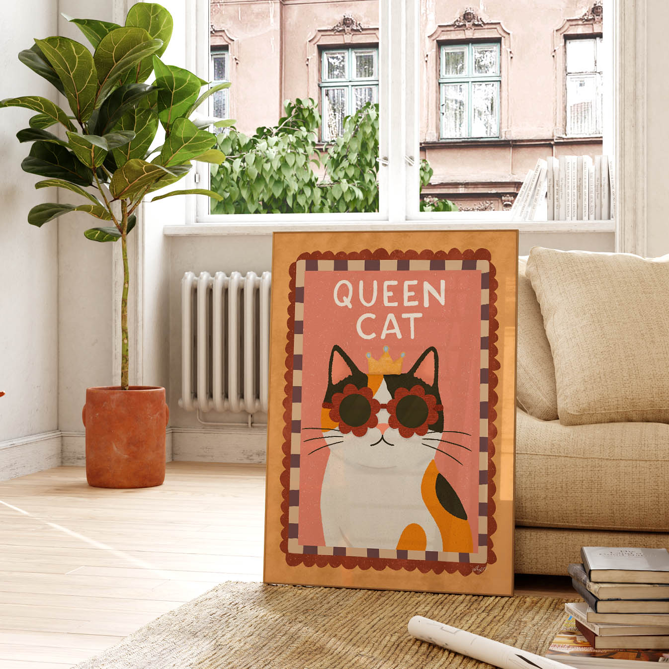 Queen Cat Poster
