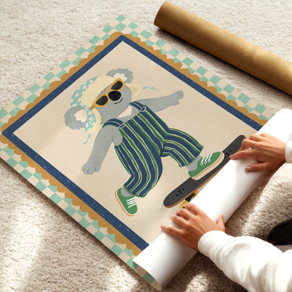 Cool Koala Skateboard Poster
