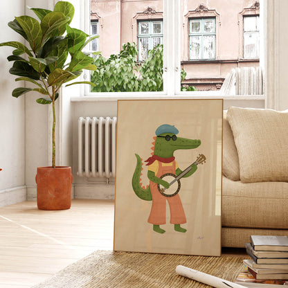 Cool Crocodile Banjo Poster