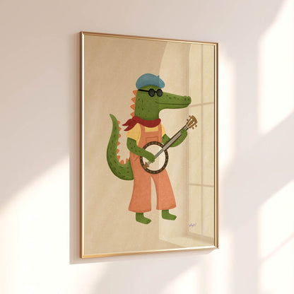 Cool Crocodile Banjo Poster