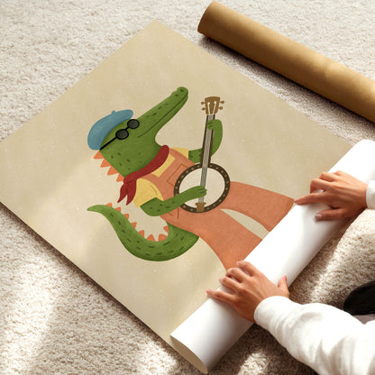 Cool Crocodile Banjo Poster