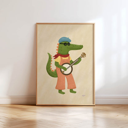 Cool Crocodile Banjo Poster