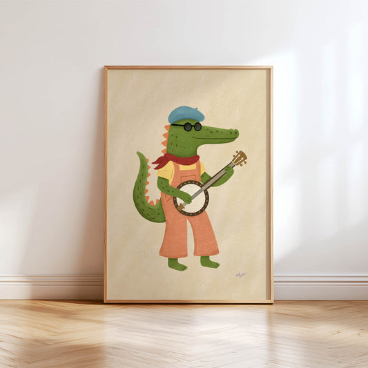 Cool Crocodile Banjo Poster