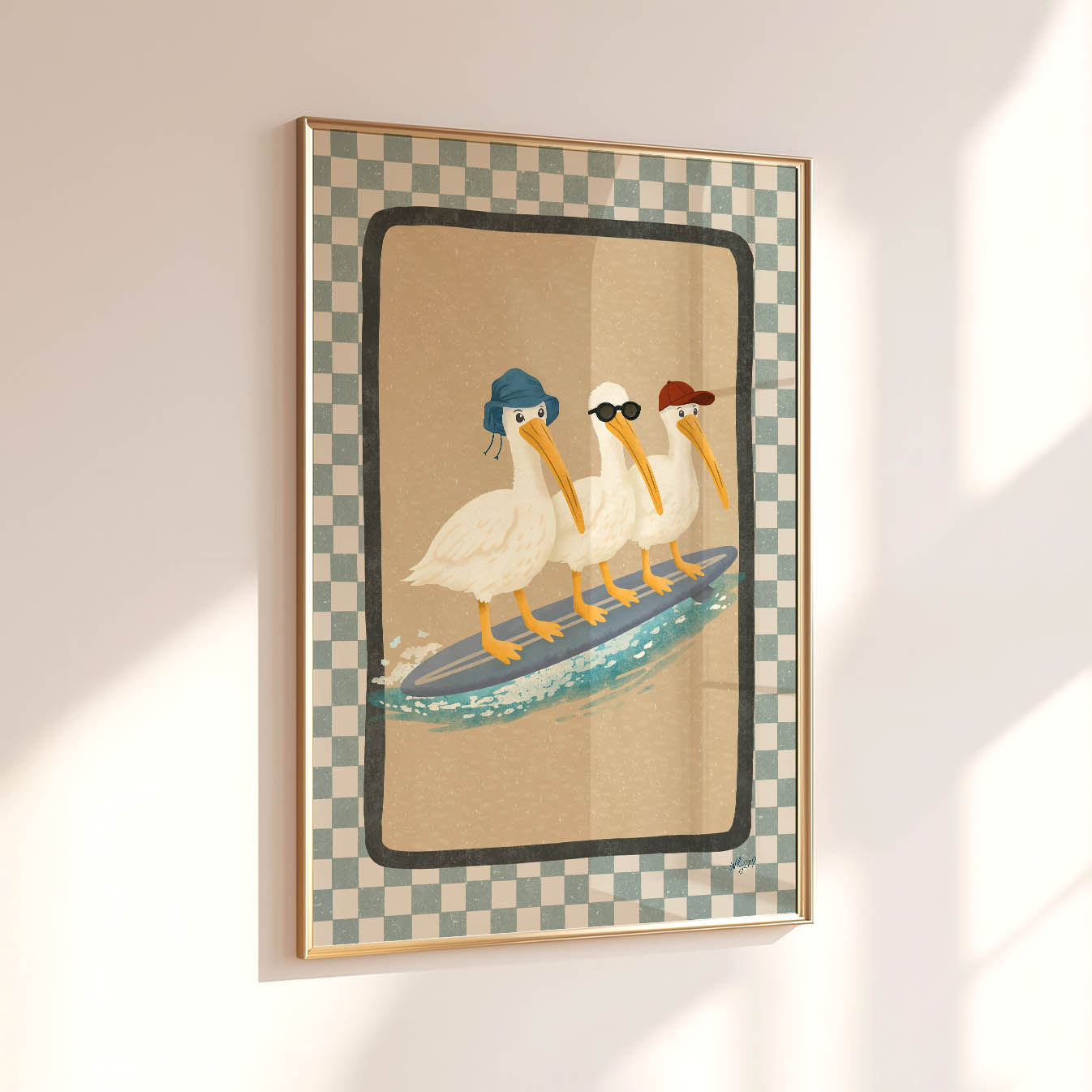 Surf Crew Pelican Poster