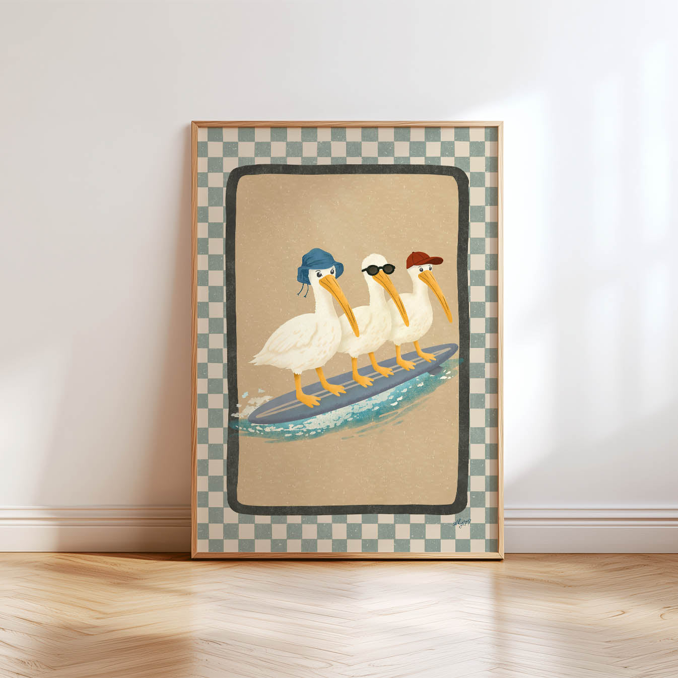 Surf Crew Pelican Poster