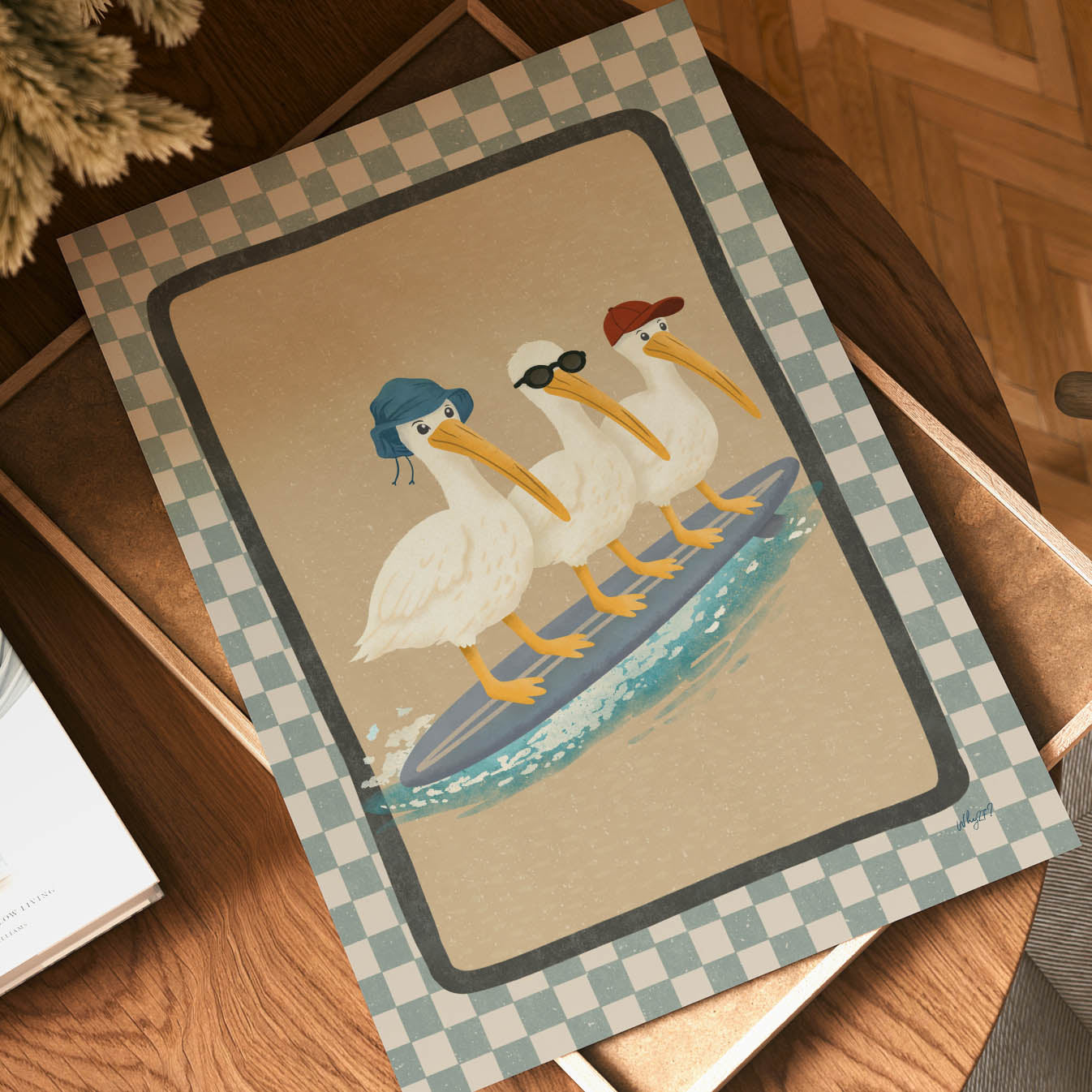 Surf Crew Pelican Poster