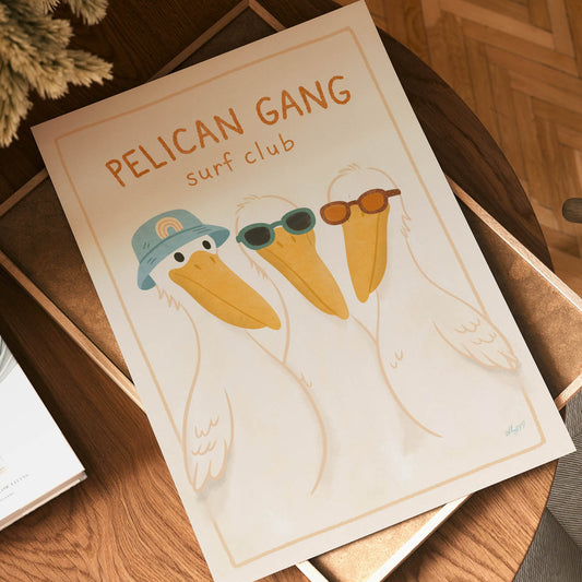 Pelican Surf Club Poster