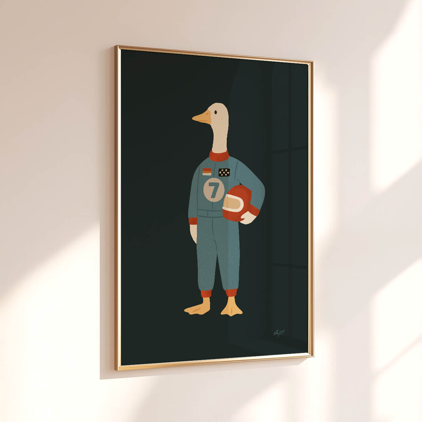 Little Racer Goose Poster
