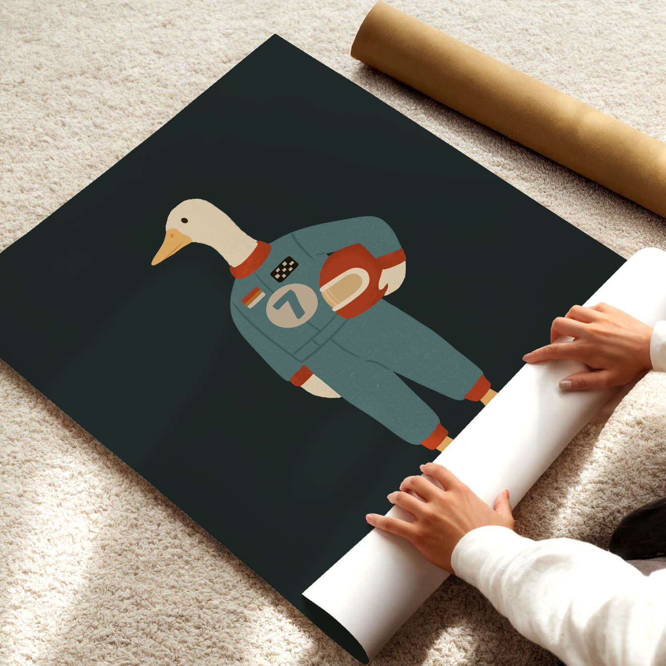 Little Racer Goose Poster