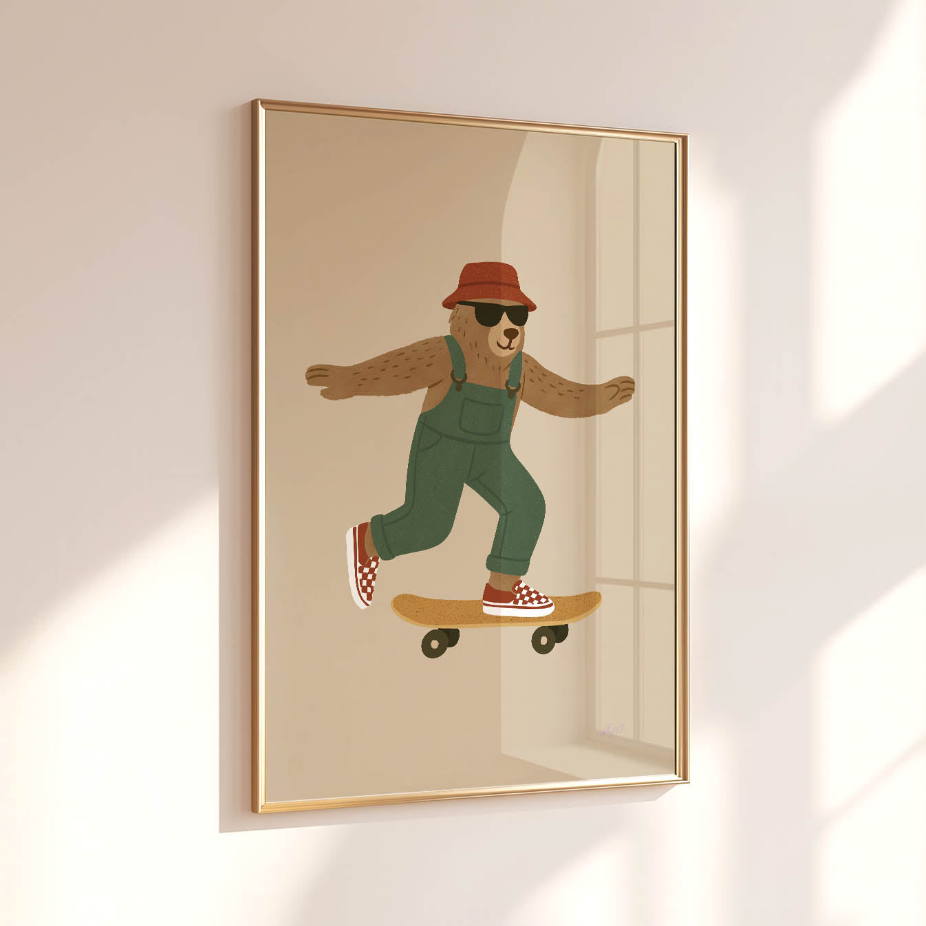 Skater Bear Poster