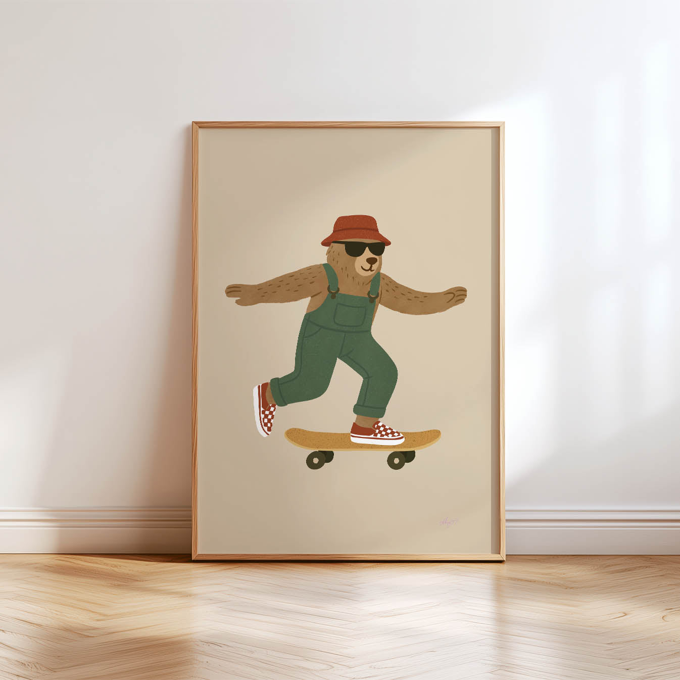 Skater Bear Poster