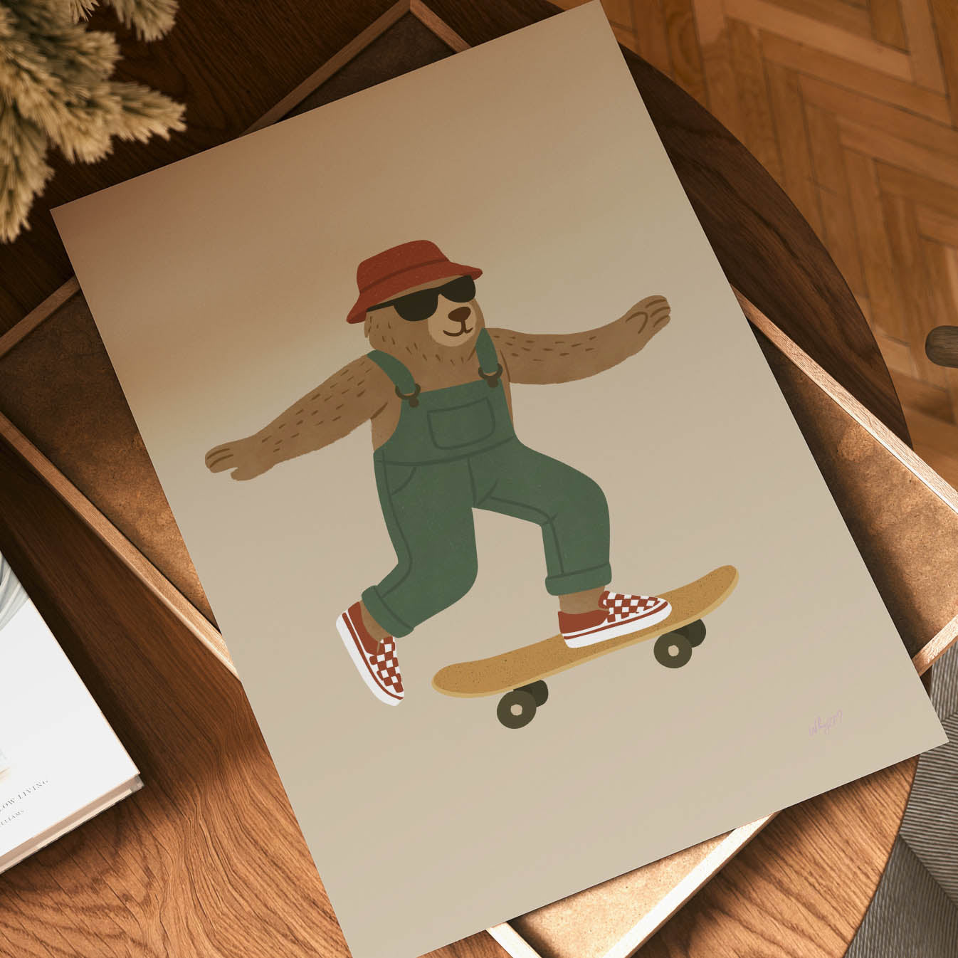 Skater Bear Poster