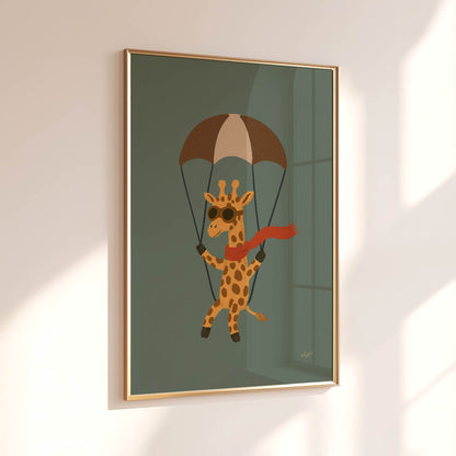 Skybound Giraffe Poster