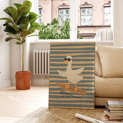 Wave Rider Duck Poster