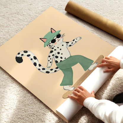 Cool Skater Cat Poster
