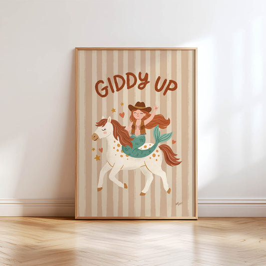 Mermaid Cowgirl Poster