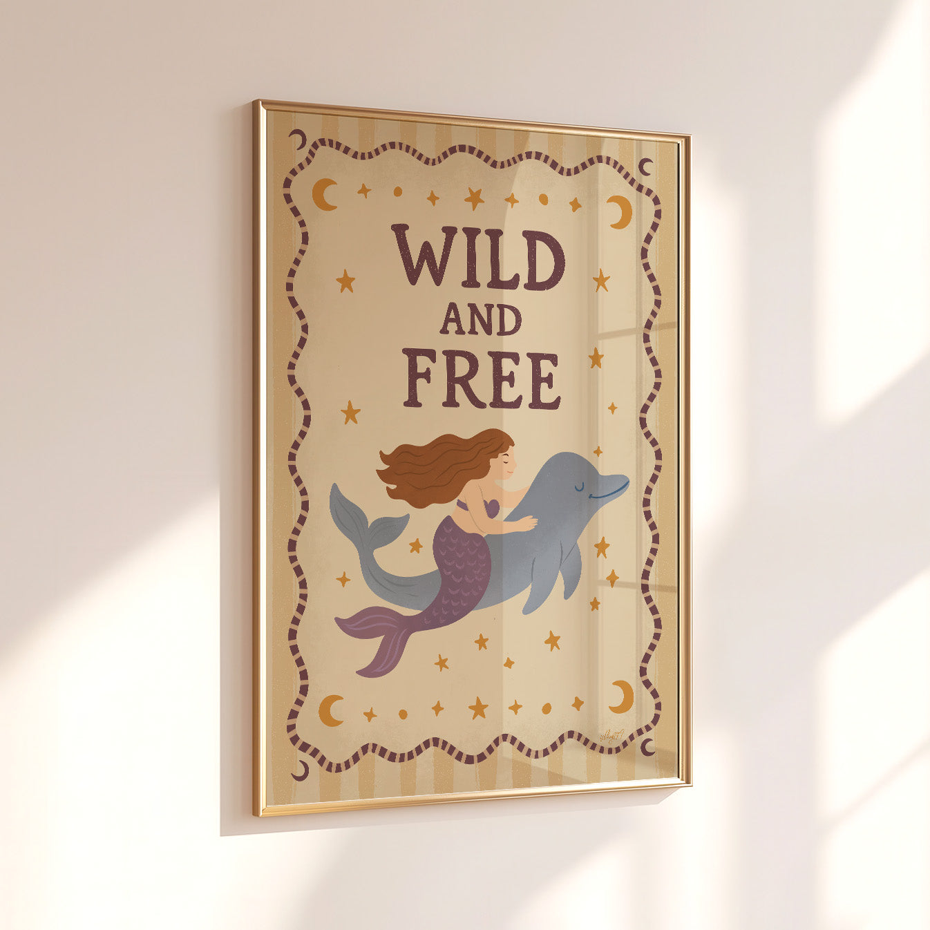 Wild & Free Mermaid Poster